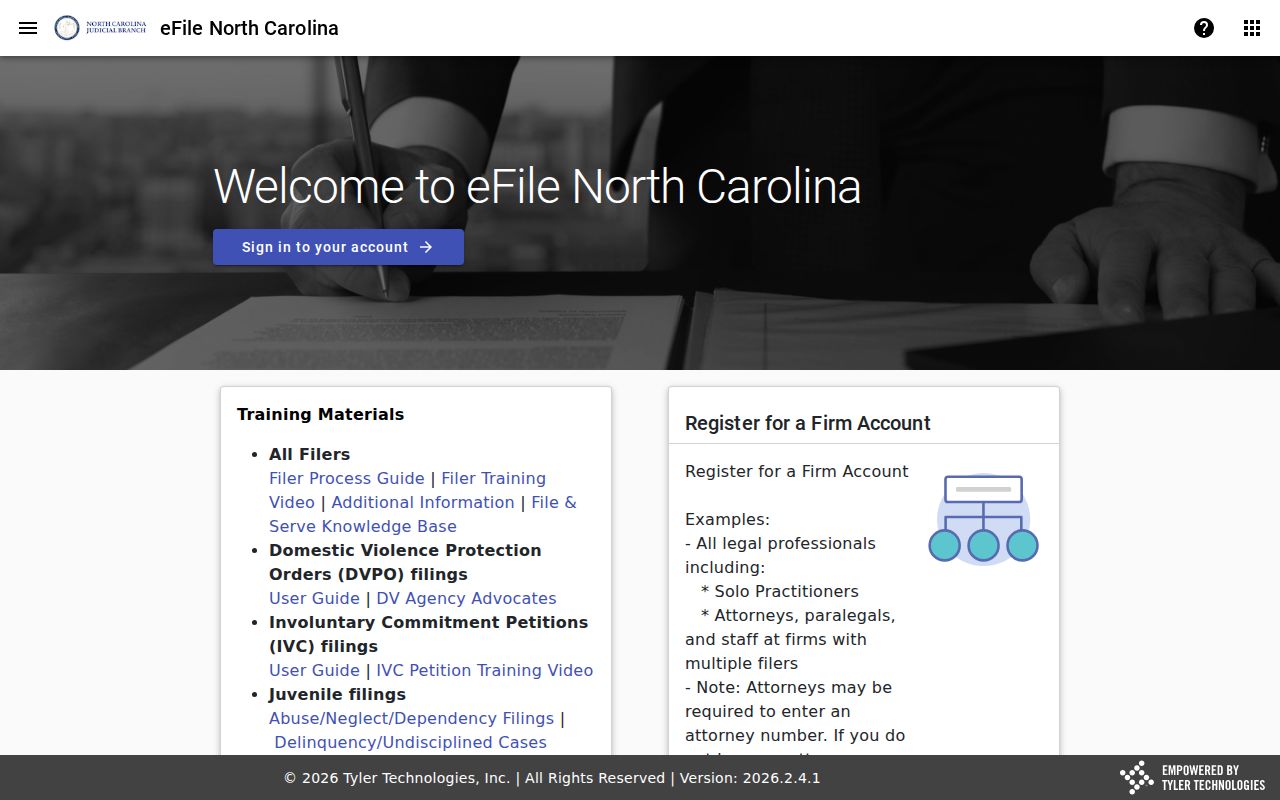Rockingham County case lookup File and Serve electronic filing screen