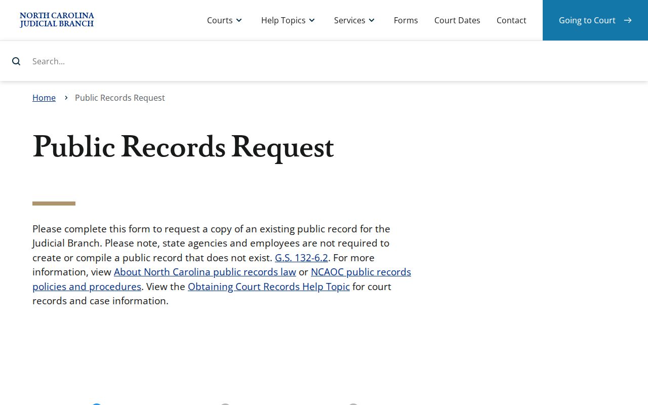 Rockingham County court records NCAOC public record request form