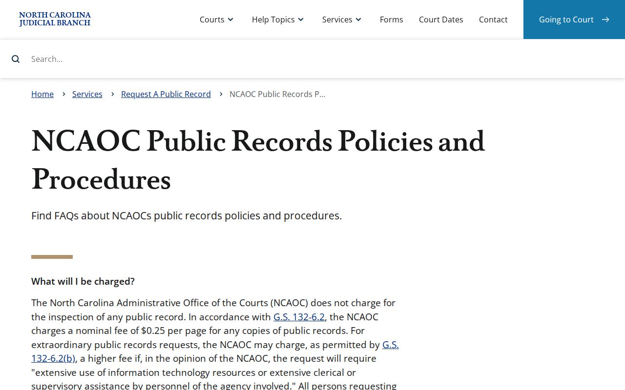 Rockingham County court records public records fees information page
